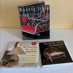 Bundle of rustic home decorating style books